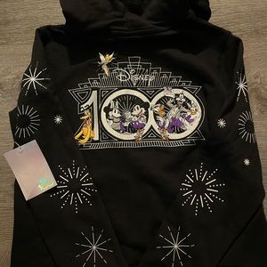 Disney100 Mickey and Friends Embroidered Zip Up Hoodie..NWT!